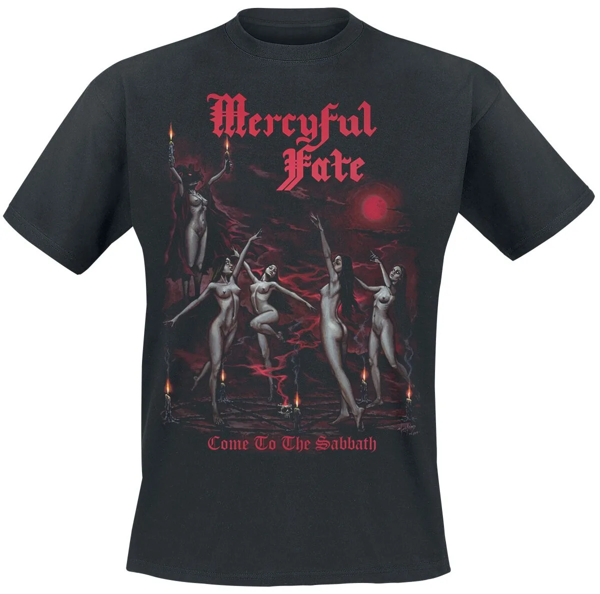 Mercyful Fate Come To The Sabbath Ritual Logo Print Cotton T-Shirt Heavy Metal Streetwear Unisex Crew Neck Tee