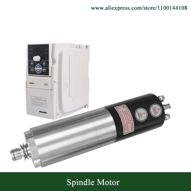 

JGL-80/1.5R24-20 ATC Spindle Motor 1.5kw ISO20 24000RPM Water Cooled Spindle Motor 400HZ D80mm + 1.5kw AC220V VFD Inverter