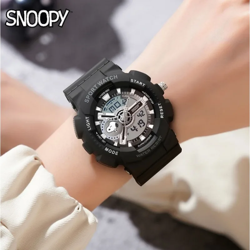 Snoopy Electronic Watch Student Korean Version of Trendy Black Technology Cool Luminous Waterproof Boy‘s’ Watches
