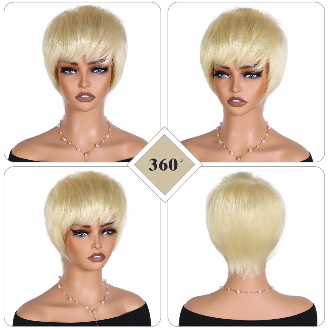 180% كثافة شعر ريمي شعر مستعار 613 شقراء كامل آلة صنع عابث قطع قصيرة شعر طبيعي مفرود بأسعار معقولة الباروكات لارتداء اليومي