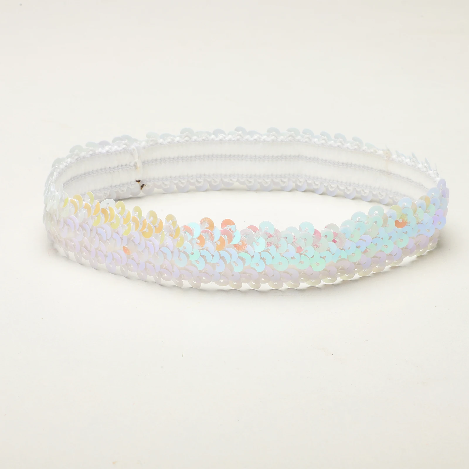 Glitter Lantejoula Elástica para Mulheres, Headwear, Headwear, Fascinator, Acessório para Meninas, Cores Misturadas, 10 peças