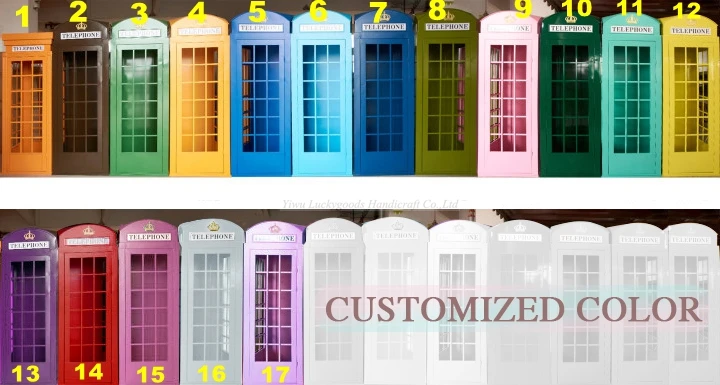 Pink Phone Photo Booth Salon Photo Decoration Metal Phone Booth Props 11-1