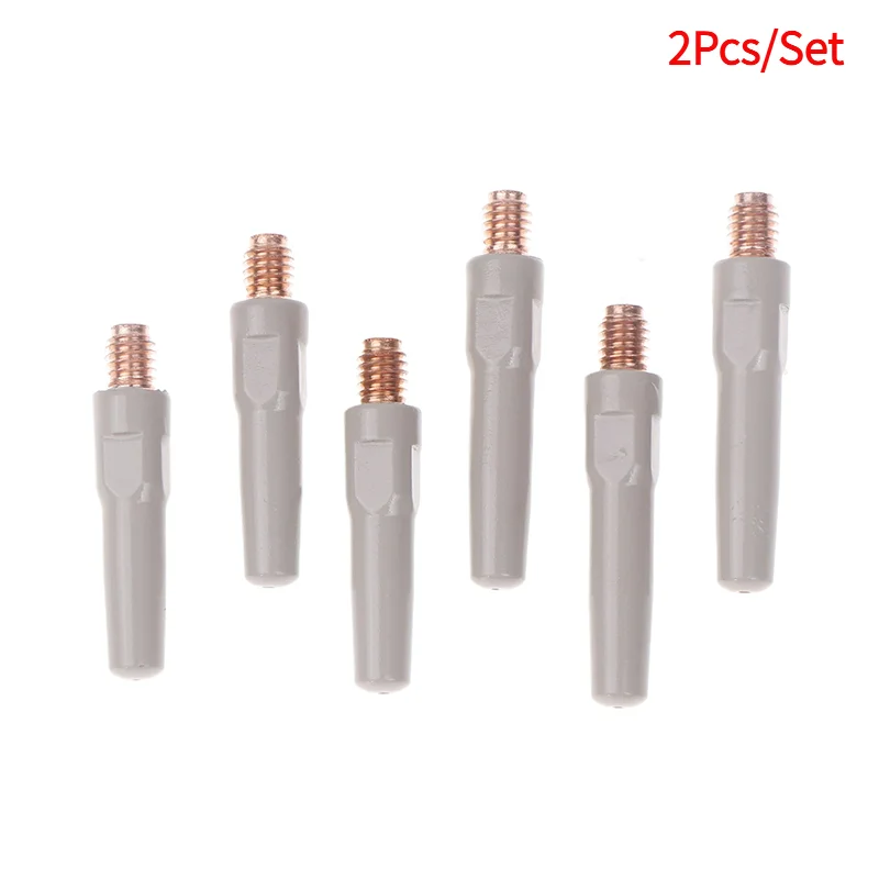 2Pcs/Set 15AK Welding Contact Tips New Coating Protect 25mm M6 Gas Nozzle Tip 0.8mm-1.2mm MIG Welding Torche Welding Tool Parts.
