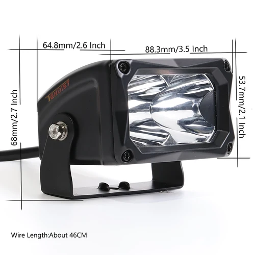 Imagen 2 del producto Luz LED de conducción antiniebla para cabeza de trabajo, punto blanco y amarillo de 3,5 pulgadas, para coche, SUV, camión todoterreno, ATV, UTV, motocicleta, 10-80V