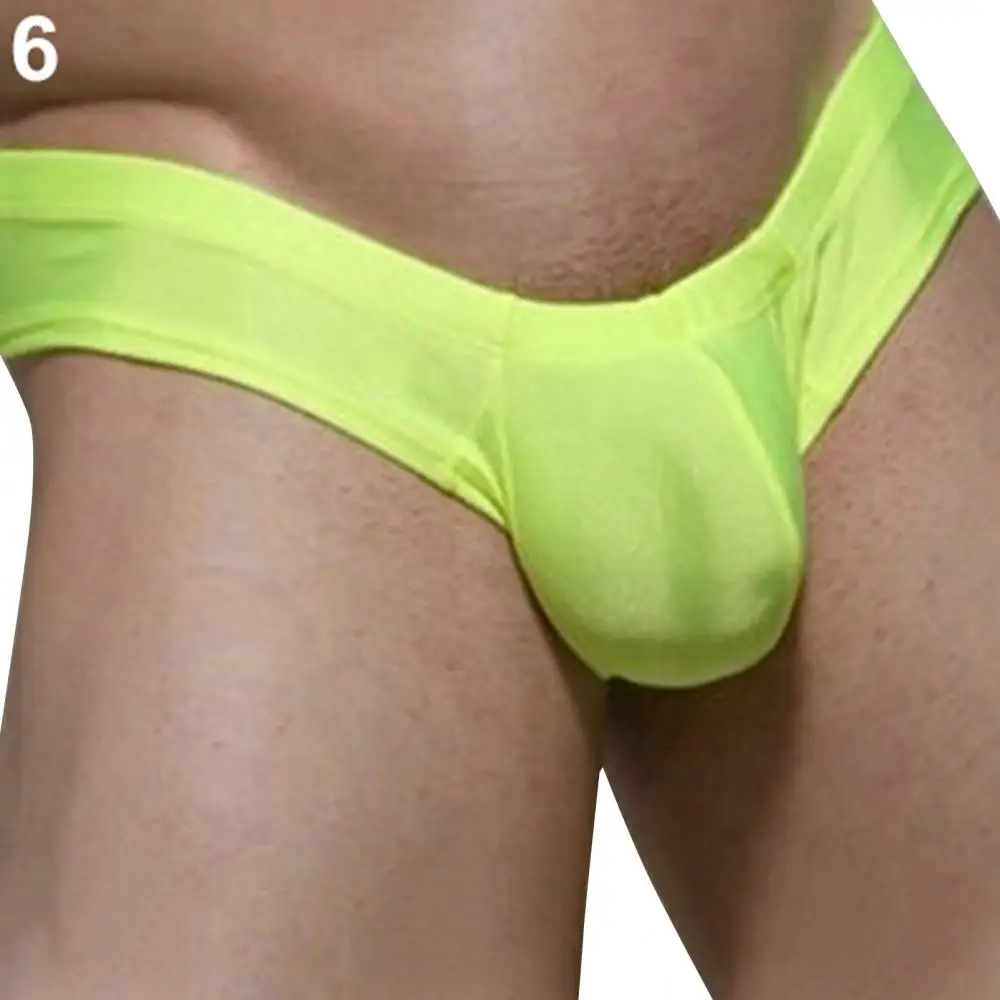 Sexy Low Waist Men's Briefs Leakage Hip U Convex Design Underwear Men Briefs Sexy Thongs Slips Penis Big Pouch Panties Brief