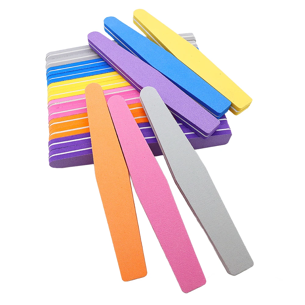 5pcs Professional Sponge Nail for Files Rhombus Style Nail Art Sanding Buffing Manicure Tools Polish Buffer Removal Emery Tools