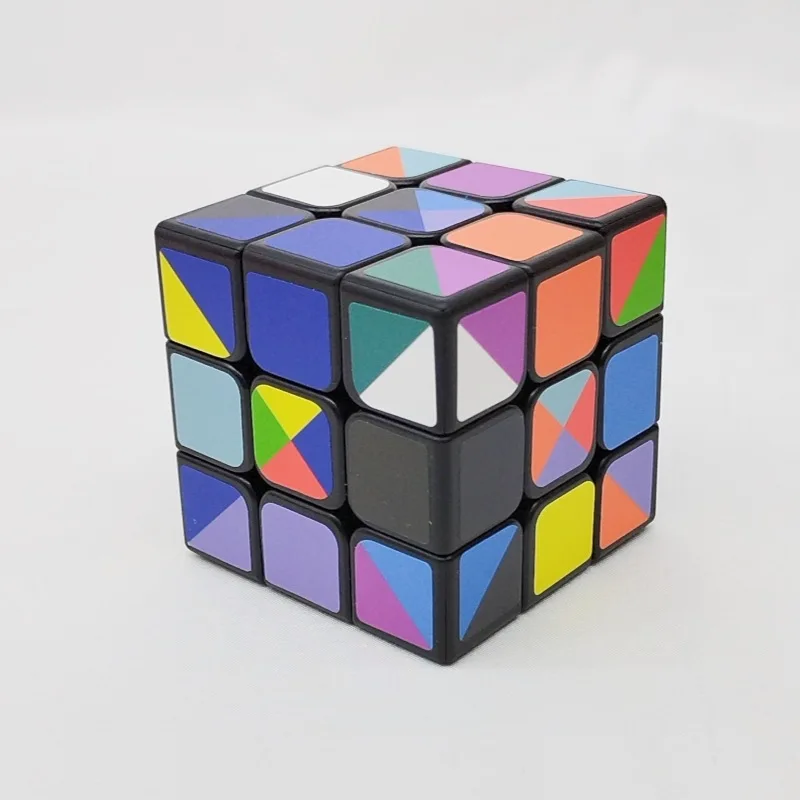 Cube magique 3x3 Super difficile, 12 couleurs, 57mm, motif Cubetwist, Puzzle de défi coloré, jouet Fidget cadeau