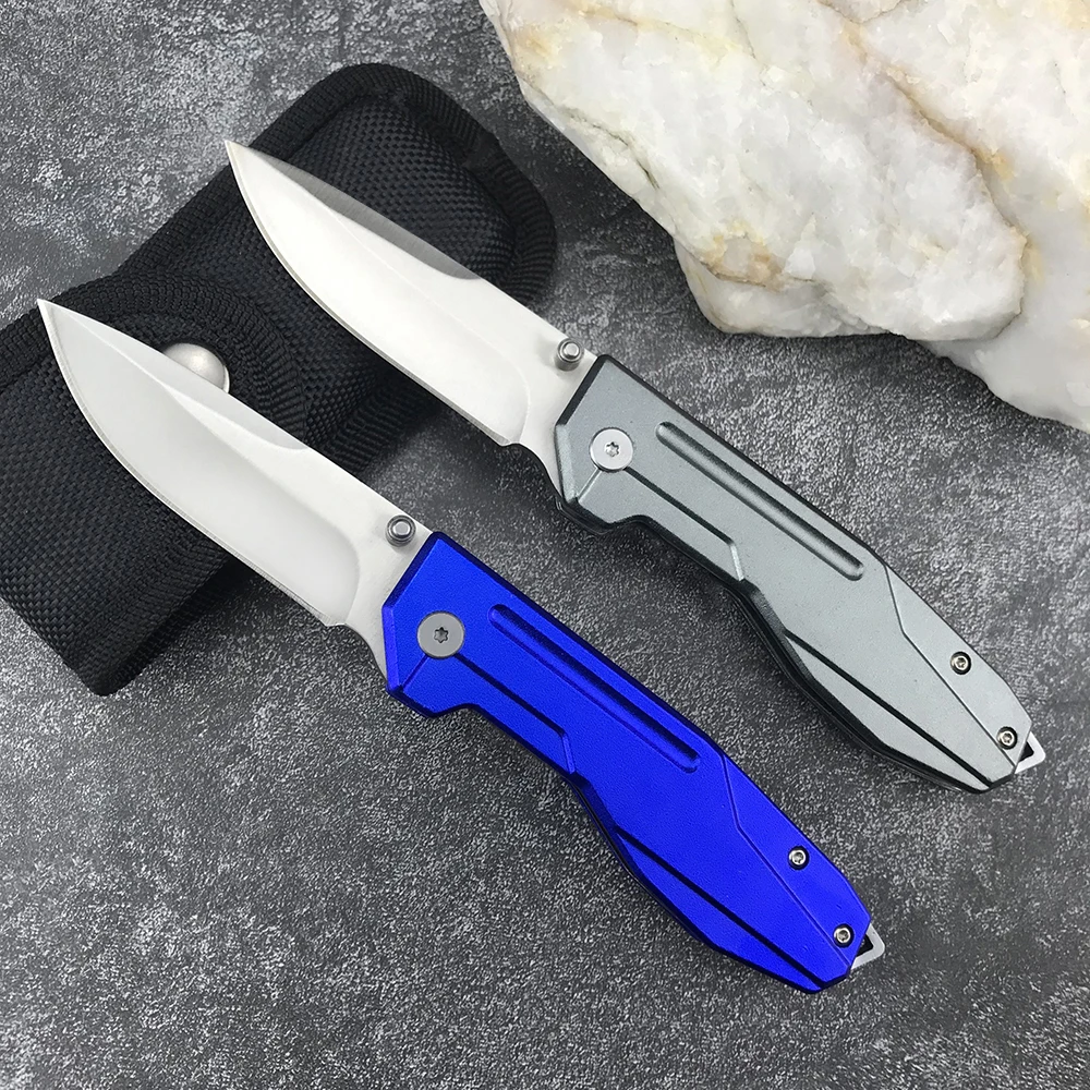 C.R.K.T.2142 Outdoor Survival Camping Hunting Aluminum Alloy Surface Sanding Handle Tactical Rescue Folding Knife