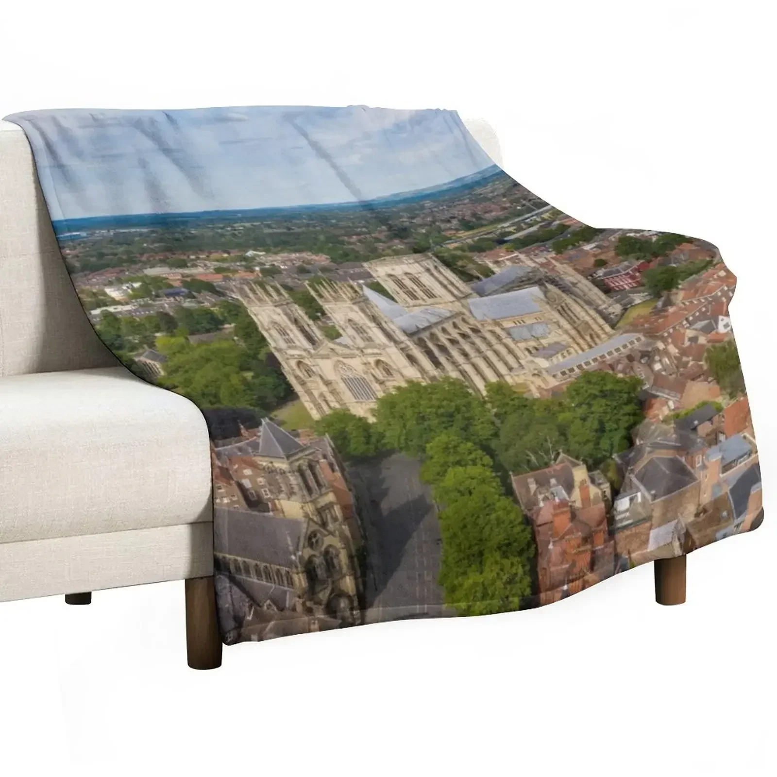 York Minster Cathedral England North Yorkshire in Summer Throw Blanket cosplay anime Flannels Heavy Decorative Throw Blankets