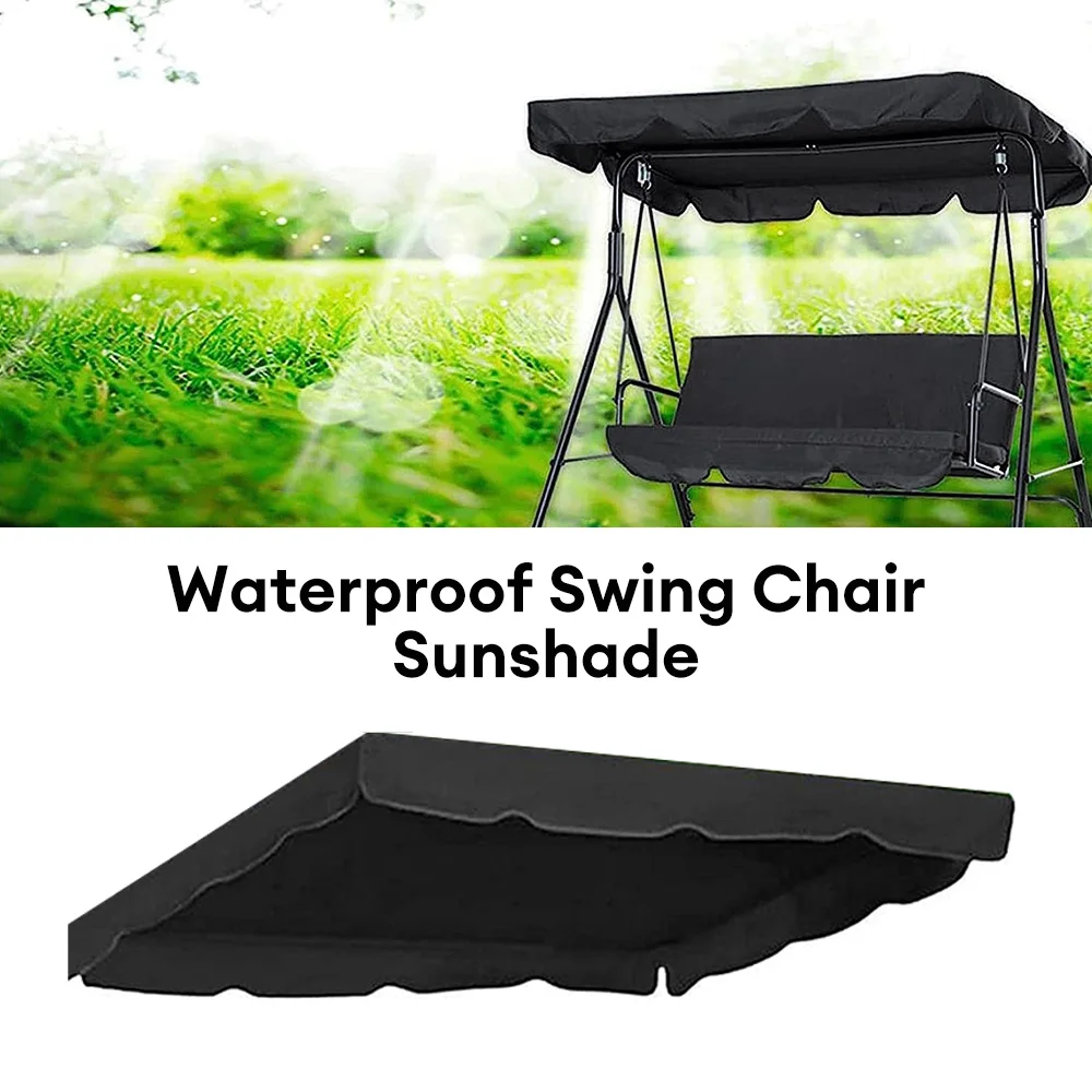 

Outdoor Swing Chair Awning Garden Waterproof Swing Canopy Roof Cover Outdoor Yard Swing Chair Hammock Sunshade Top Rain Cover