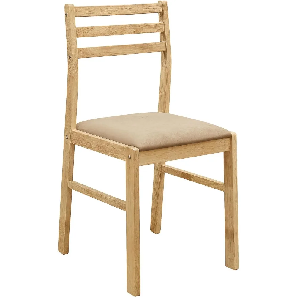 Drop Leaf Dining Set, Natural Wood Table Cushions, Small Space Kitchen Furniture