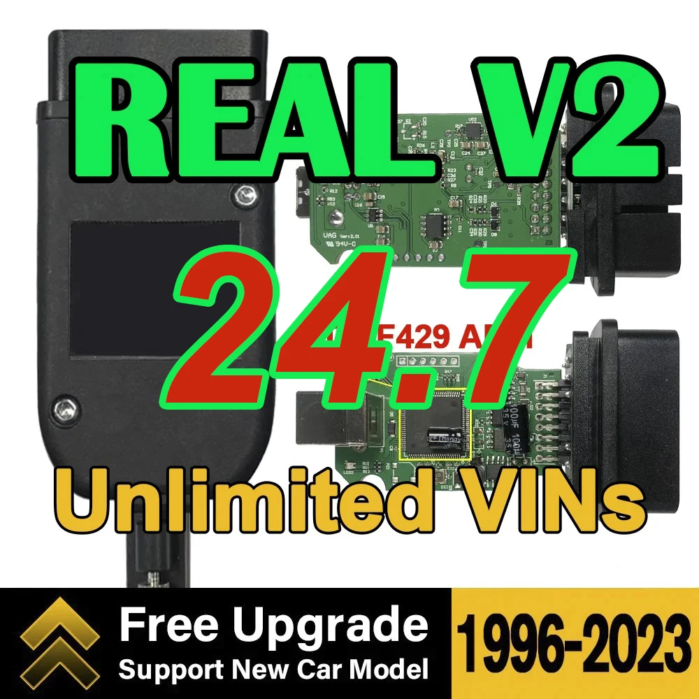 1996-2024 Real Hex V2 VAG COM Diagnostic STM32F429 Update Unlimits VINS  Hardware For HEX-V2 HEX Usb Interface For VCDS Software