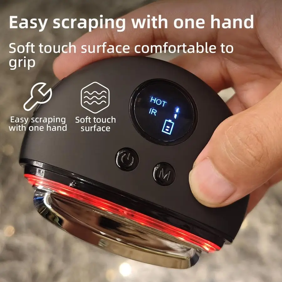 سكين اللفافة الكهربائية، التدفئة والاهتزاز، أداة مكشطة العضلات، ناسف اللفافة، أدوات تدليك أداة اللفافة للأنسجة العميقة، IA #4