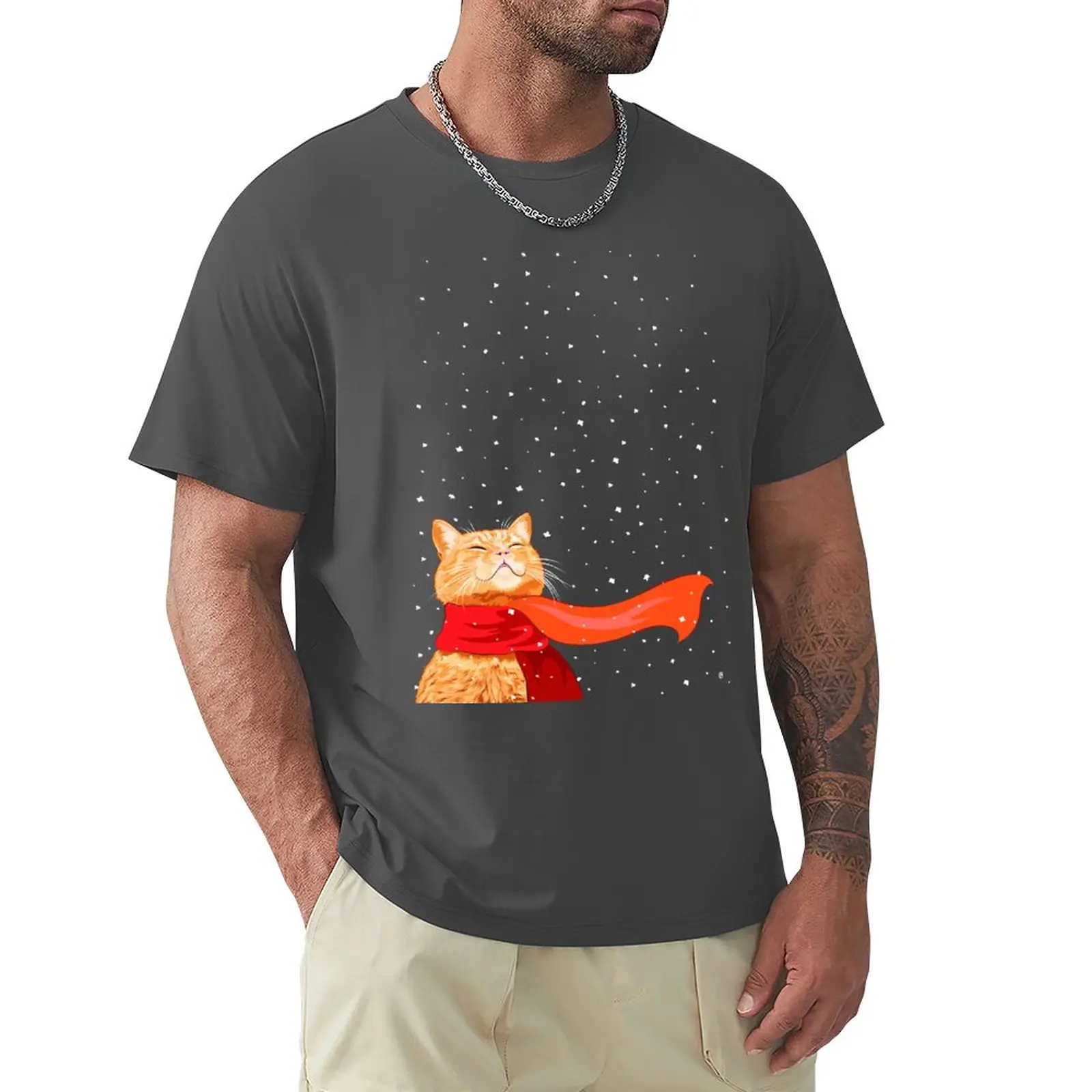 Tabby loves Snow T-Shirt Tee shirt T-shirt short shirts graphic tees mens white t shirts