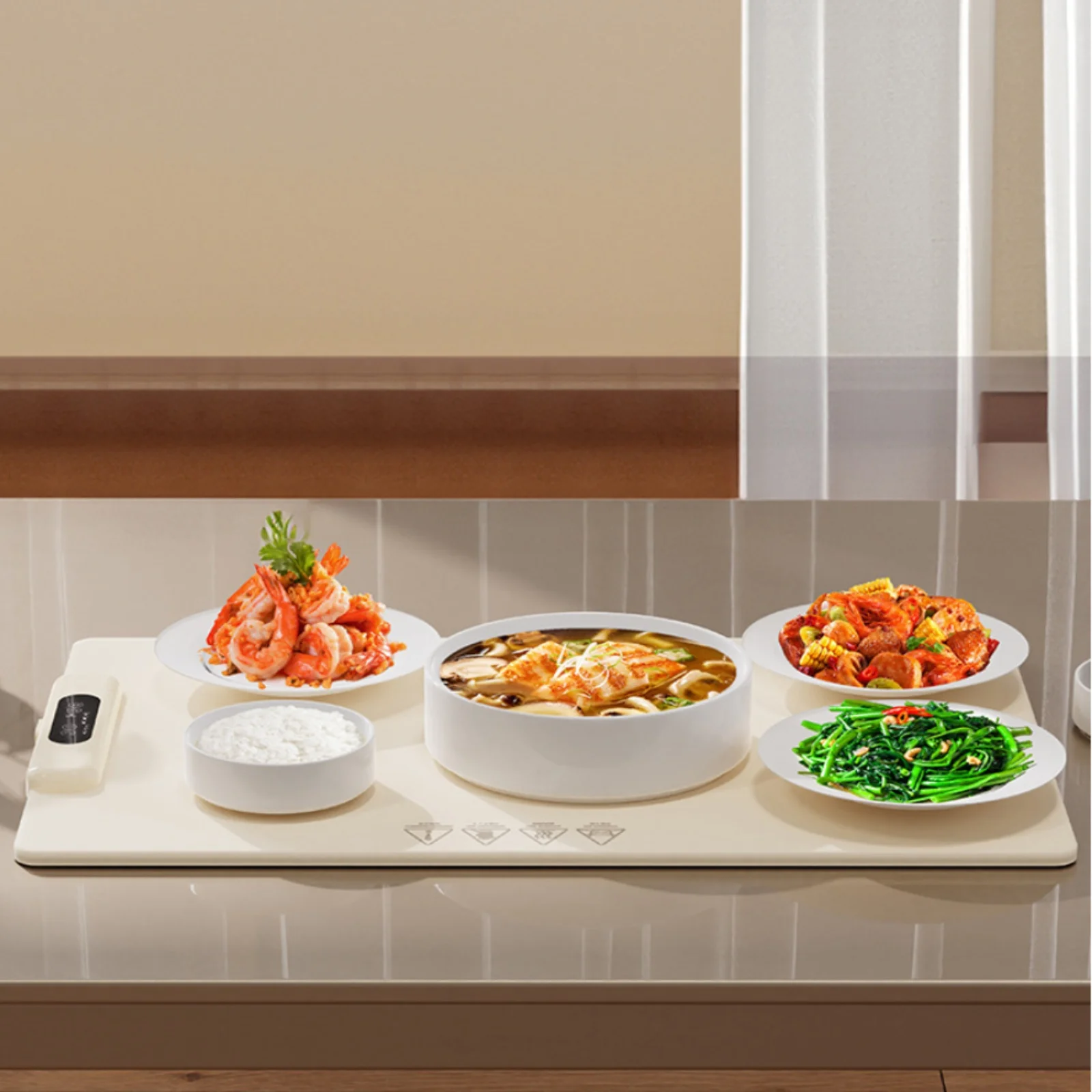 Multifunctional household hot cutting board Intelligent constant temperature heating board Milk meal insulation board Warming