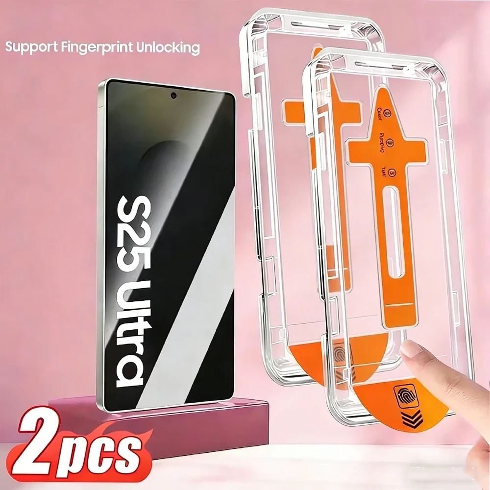 2-1 Stuks Stofvrije Installatie Privacy- of HD-Schermbeschermer voor Samsung Galaxy S26 S25 S24 S21 S22 S23 Ultra Plus Anti-spionage Glas