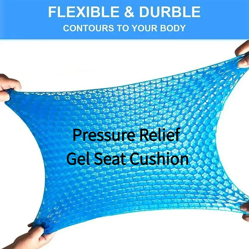 2er-Pack Gel-Sitzkissen Doppelt Dickes Ei-Kissen, Atmungsaktives Druckentlastungs-Sitzkissen für Büro & Autositz
