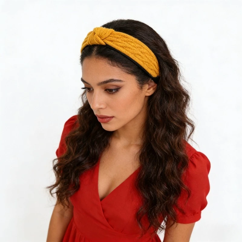 

1 шт., завязанная тканая повязка для волос, легкая нескользящая повязка на голову, повседневная одежда для мытья лица, декоративные аксессуары для волос