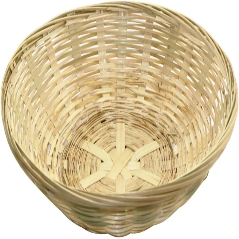

【4 Pcs Round Bamboo Baskets】Handwoven Storage Baskets for Eggs, Fruits, Vegetables, Bread - Natural Eco-Friendly