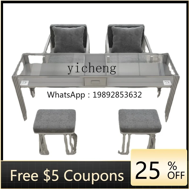 

Nail Table and Chair Marble Glass Paint Single Double Three Nail Table