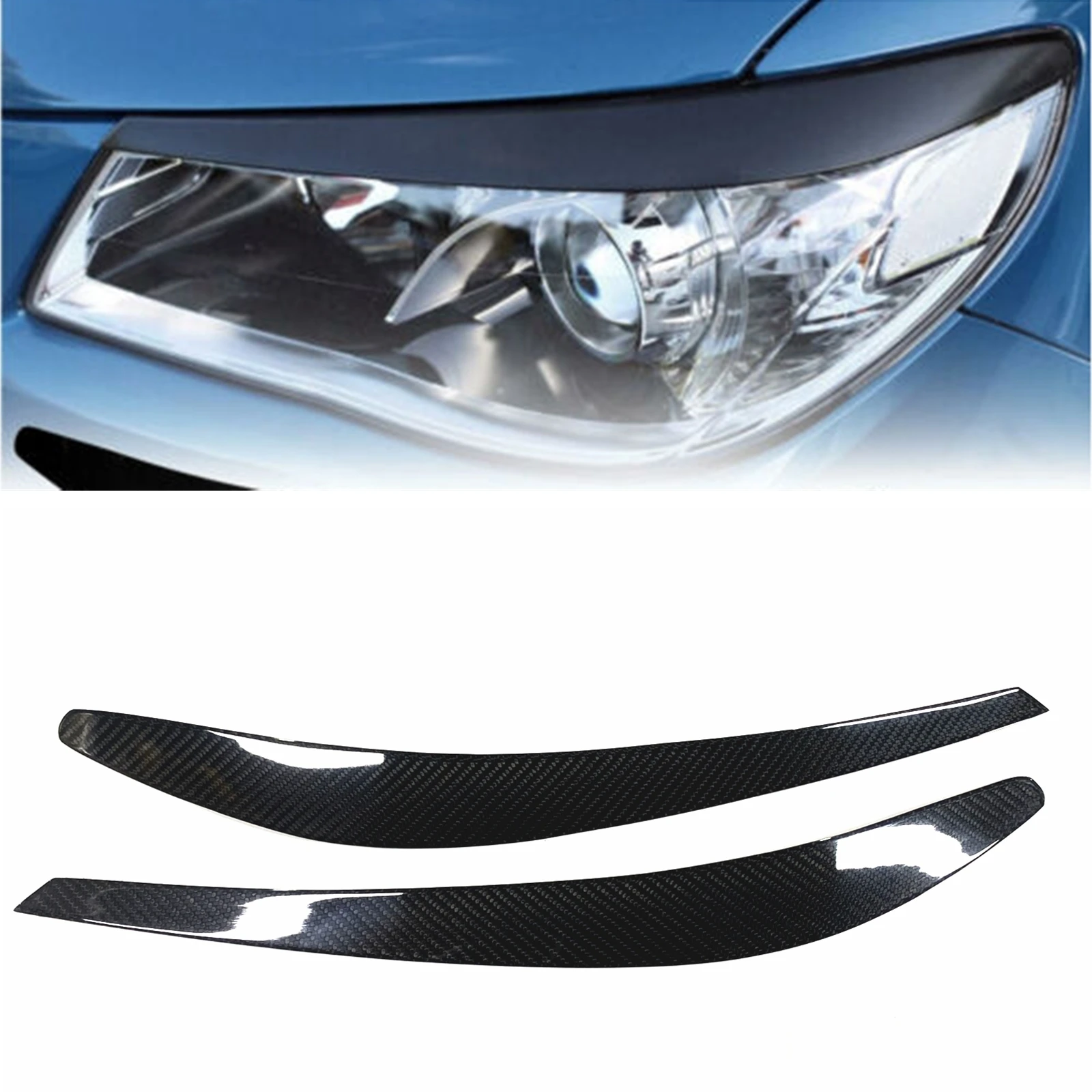 

For Holden VE Commodore SS SSV SV6 S Evoke Headlight Eyebrow Trim Headlamp Eyelid Carbon Fiber Front Head Lamp Light Cover Brow