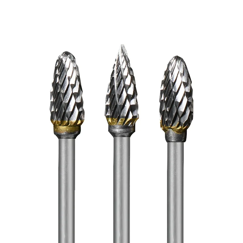 3 *6 tungsten steel hard alloy rotary file milling cutter grinding head metal grinding head root carving and hole expanding tool