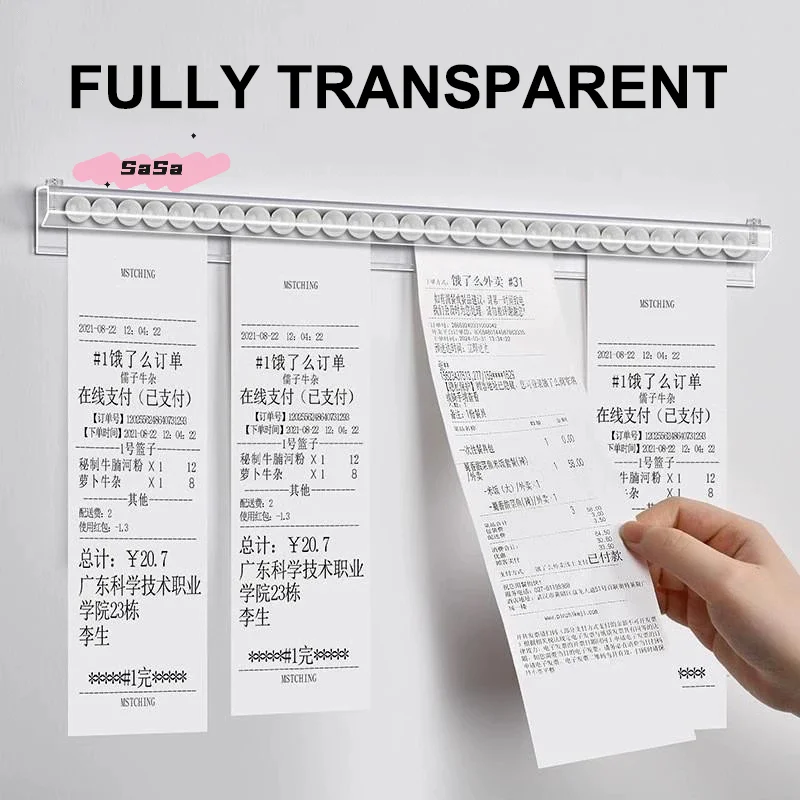 1/2Pcs Kitchen Takeaway Order Organizer Ticket Holder PVC 30/40/50CM Restaurant Takeout Orders Rack for Cafes Pubs