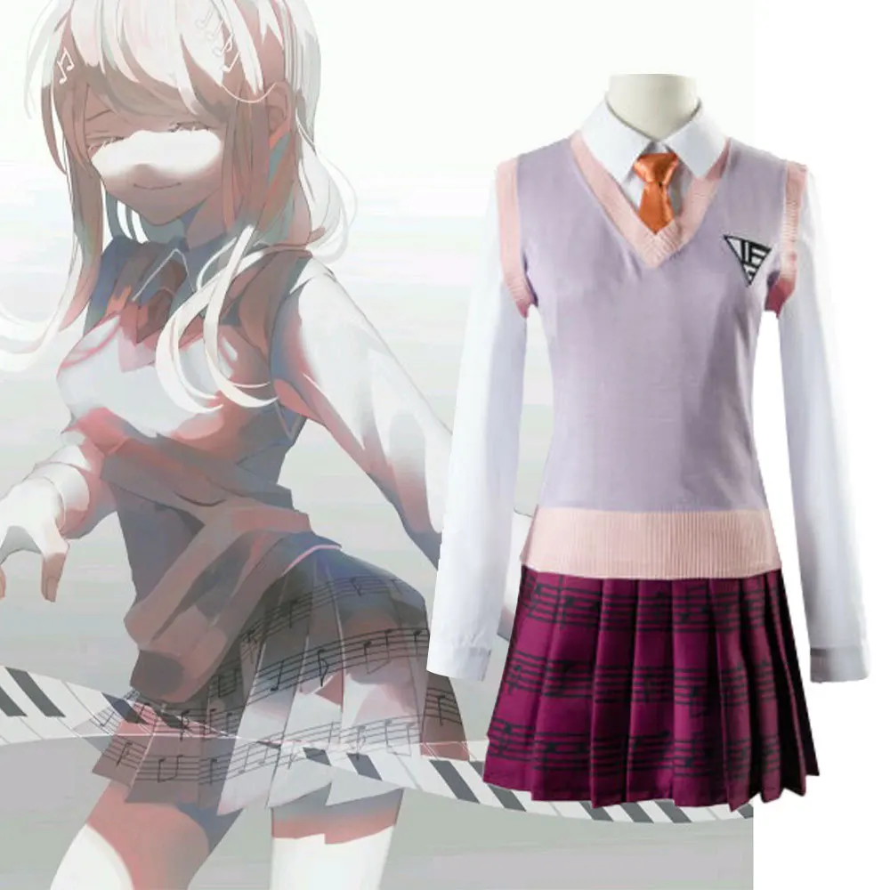 

Новый костюм Danganronpa V3COS для Akane Sakura School JK, униформа, карнавальный костюм, платье для выступлений