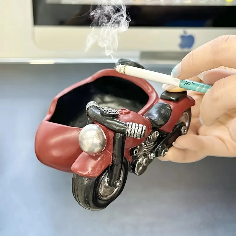Vintage Small Motorcycle Ashtray, Creative Living Room Office