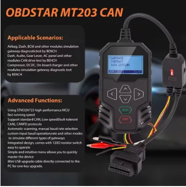 OBDSTAR MT203 CAN Driver/Gateway Simulator Support CAN Driver & Gateway Simulation 2 Years Free Update