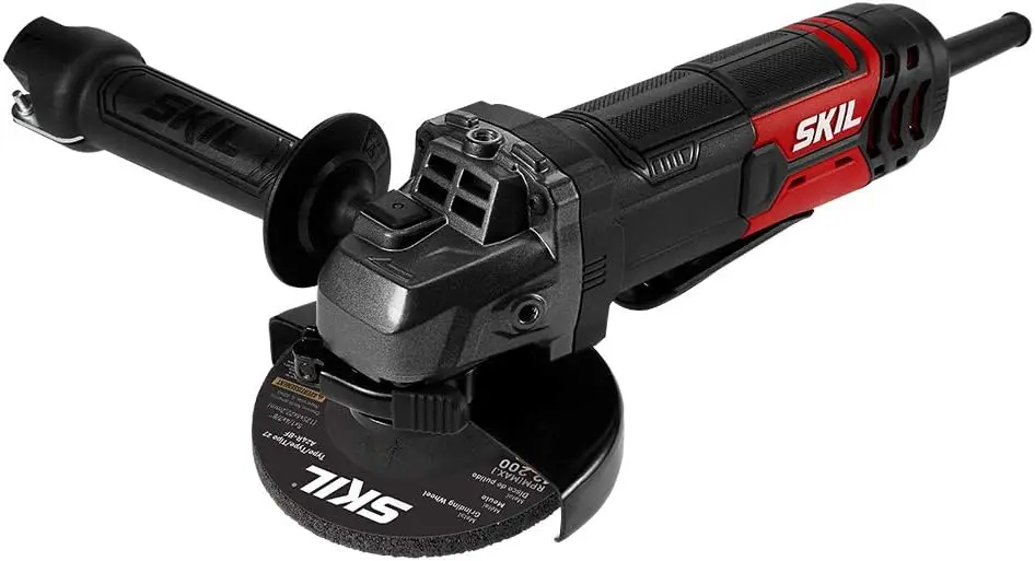 

8 Amp Corded Angle Grinder for Home Projects with Safety Lock and Ergonomic Grip