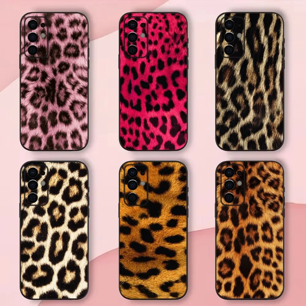 Mode Tiger Leopard Print Telefon Fall Für Samsung S24, S21, S22, S23, S30, Ultra, S20, plus, Fe, Lite, Note, 10,9,5G Schwarz Soft Shell