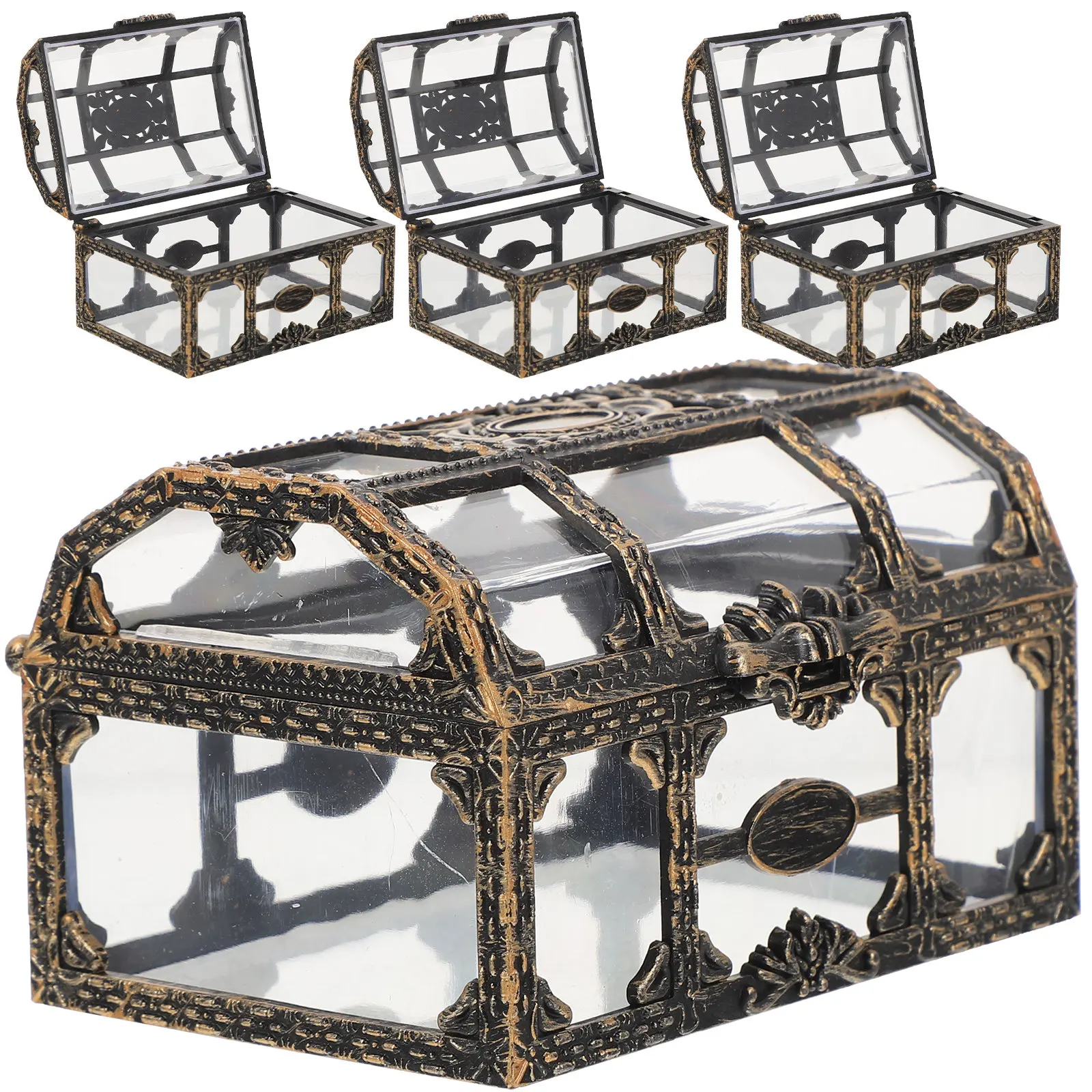 4Pcs Vintage Treasure Chest Ca - Chocolate Snack 评论和价格