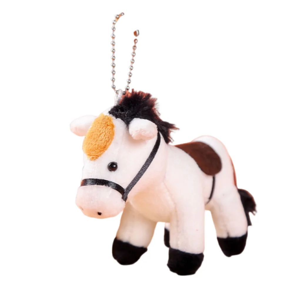 Cute Soft Pony Pendant Pendant 12cm Stuffed Animal Horse Soft Pony Children Gits Bag Charm Keychain