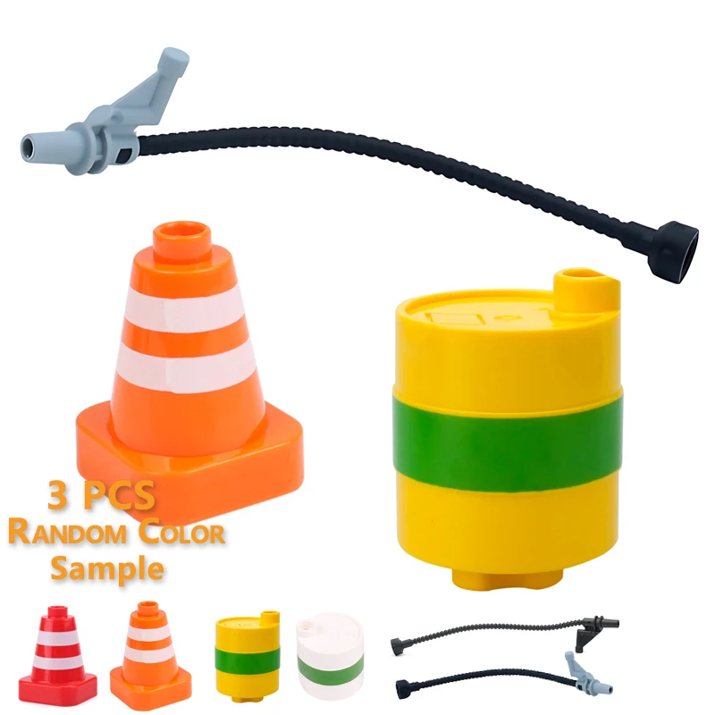 Große Bausteine Bau Verkehrs Maschinen Kreativität Auto Zubehör Kran Bagger Ziegel Spielzeug Für Kinder Baby Geschenk