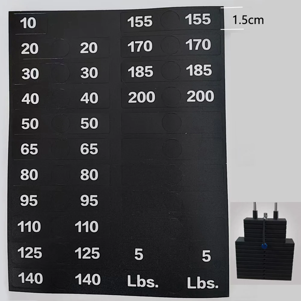 Fitness Equipment Accessories Clear Weight Markers Fitness Equipment Stickers Easy To Identify Multiple Weight Values
