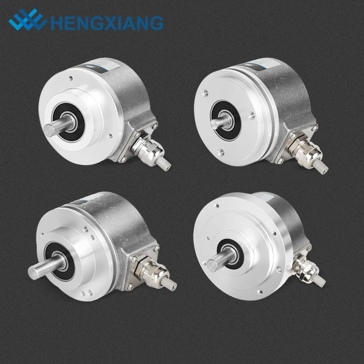 Hengxiang S58 Axial 5000ppr Incremental Encoder 10mm Solid Shaft 8.5000.737f.5000.0050 Clamping Flange IP66 M23-12pin Encoder AA