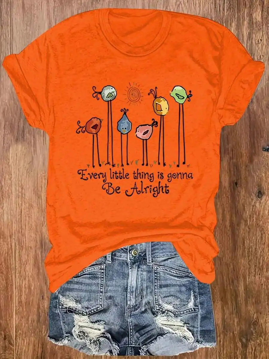 

Plus Size Casual Printed T-Shirt Women Short Sleeve Crew Neck All Season Comfortable Fit