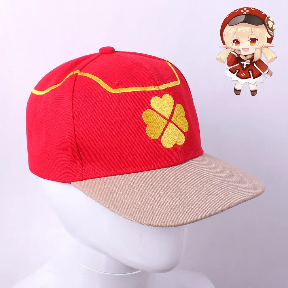 

Game Genshin Impact Klee Cosplay Hat Embroid Sun Klee Peaked Cap Summer Adult Adjust Size Hat