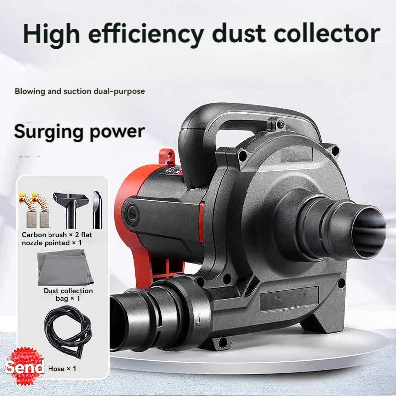 Slotting Machine Vacuum Cleaner Industrial Dust Collector Super Suction Dust Collector Bag Blowing And Suction Dual-Use 1680W