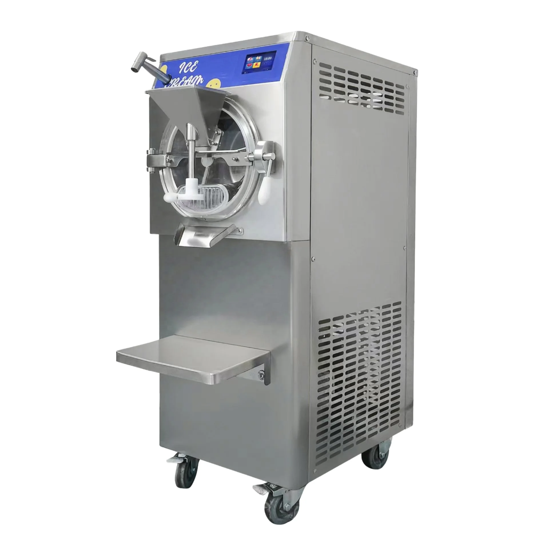 48L 60L 100L Commercial Hard Ice Cream Machine Turbo Mixing Fast Cooling 30-50% Faster Freezing
