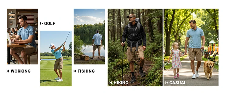 TRVLWEGO Herren Taktische Cargo-Shorts Schnelltrocknende Wander- und Arbeitshosen mit Mehreren Taschen Freizeit-Reise-Anglerhosen – Detail 17