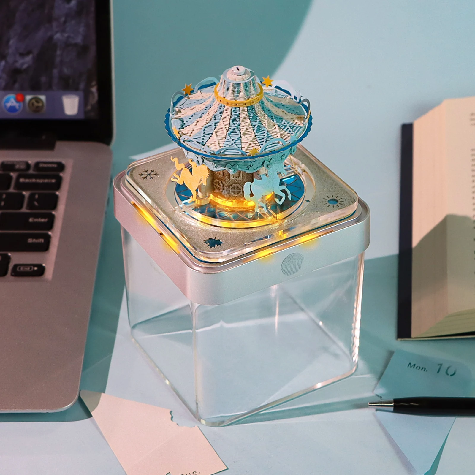 ملاحظة مكتبية ثلاثية الأبعاد جديدة على الطراز الدائري 2025، ملاحظات تزيين لاصقة قابلة للتمزق لحلول الهدايا