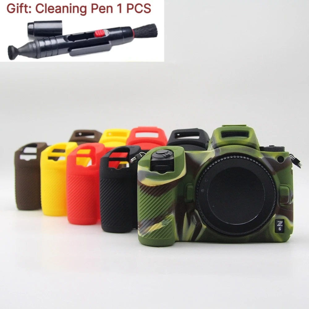 Soft rubber case For Nikon Z6II Z7II Z5 Soft Silicone Armor Skin，Shockproof Full Wrap Body Protector  +1 PCS Free Cleaning Pen