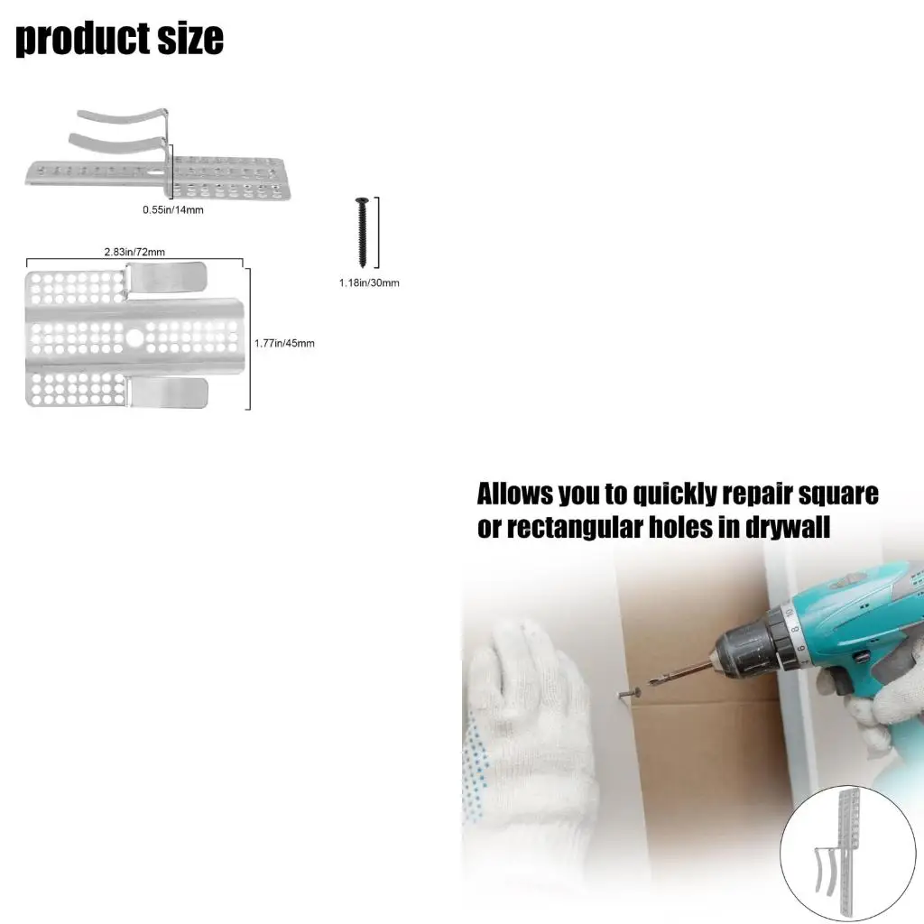 12/20Pcs Heavy Duty Dry Wall Repair Clips From Rustproof Stainless Steel For Wall Repair And Mounting high quality