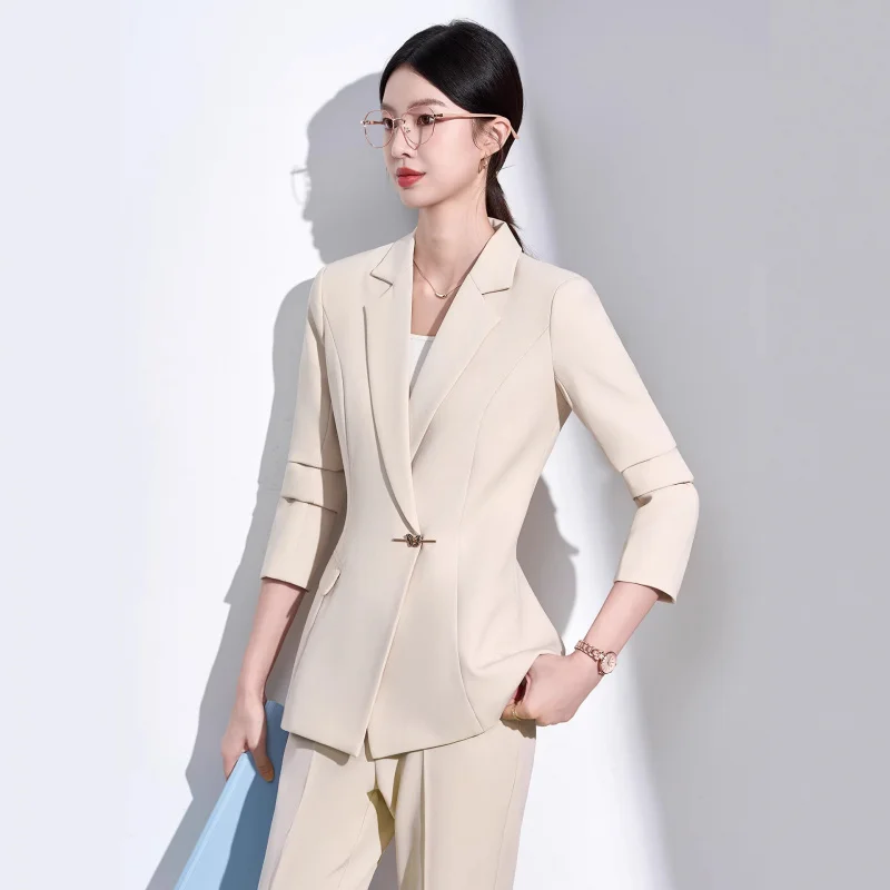 

Professional suit set for autumn and winter, new high-end hotel receptionist workwear, elegant jewelry store sales work uniform