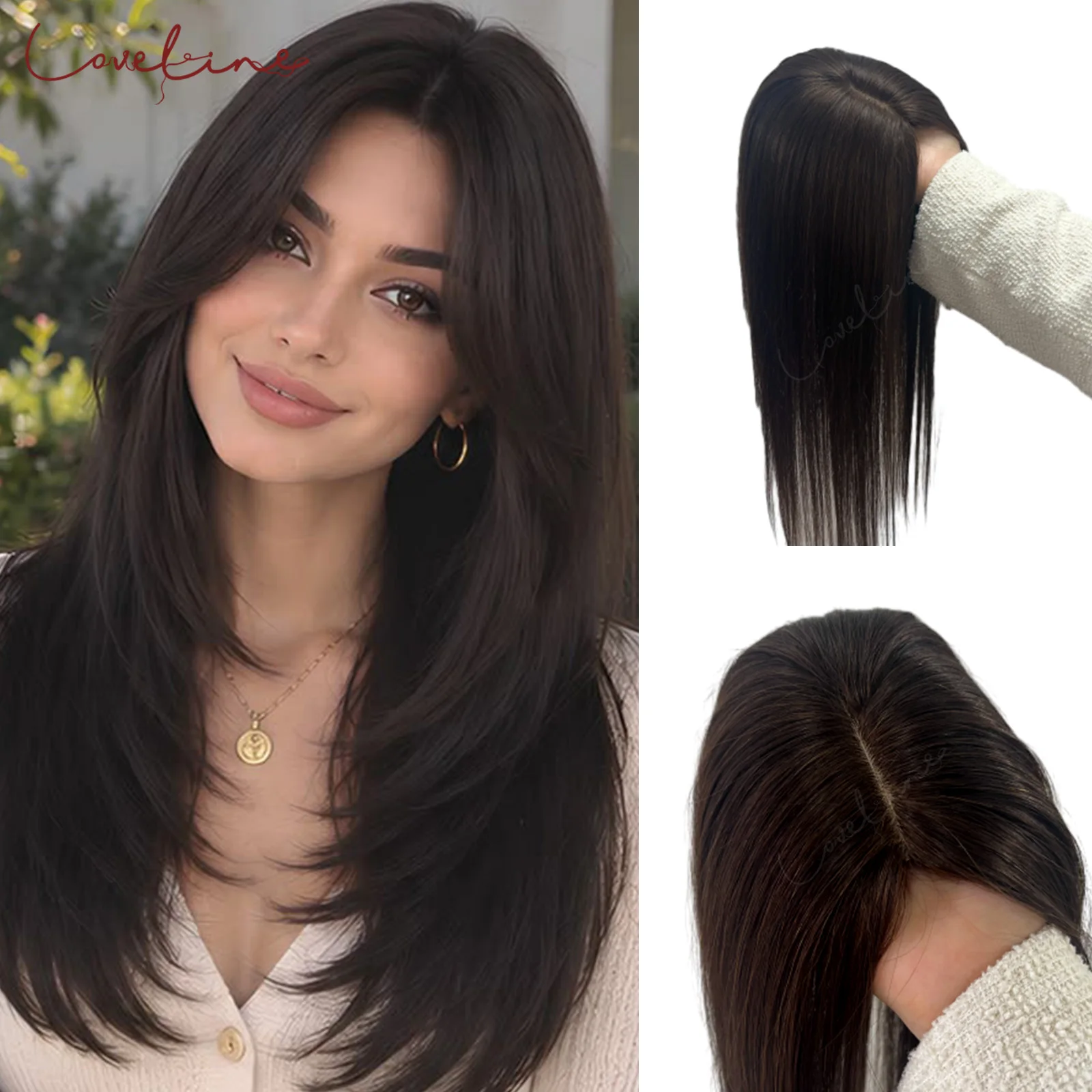 Virgin Human Hair Toppers For Women Mono Base Hair Topper Clip In Human Hair Topper Natural Soft Straight Hair"10*12''Hairpieces