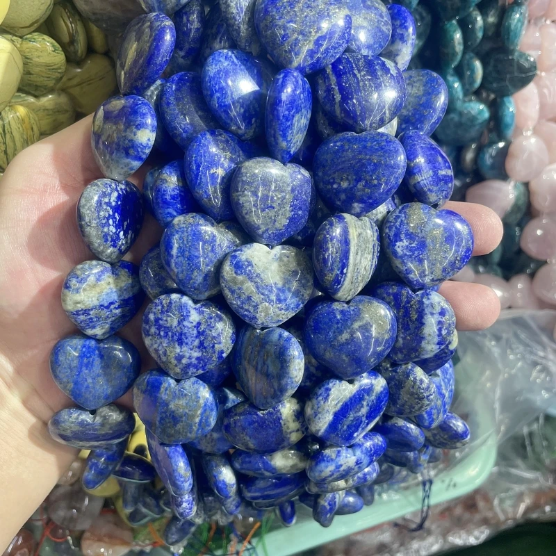 25x28mm Natural Stone Heart Shape Lapis Dalmatian Jasper Ruby Zoisite Loose Bead Jewelry Making DIY Earrings Necklace pendant