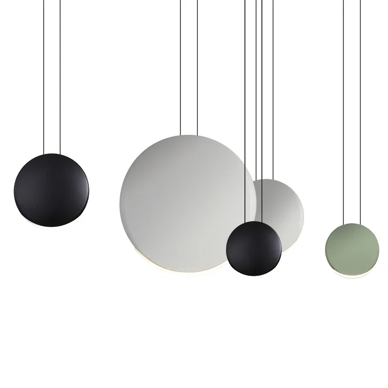 Nordic Bar Led Pendant Light Modern Sofaside Drop  Round Resin Lustre Hanging Lamp Dining Room    Fixtures