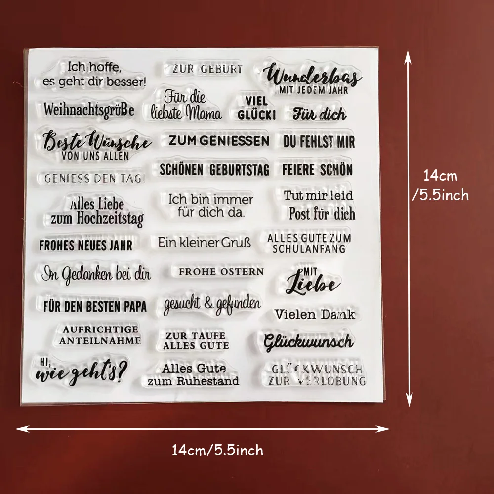 

Phrase blessings/holiday greetings Elements Clear Stamps Seals for DIY Scrapbooking, Card Making and Album Decoration Crafts